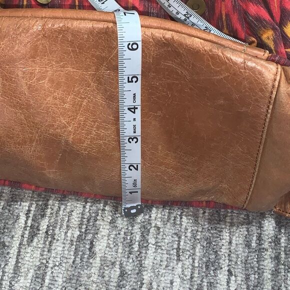 The Sak‎ Ventura Brown Canvas Leather Backpack Drawstring Tribal Aztec Womens - Picture 11 of 12